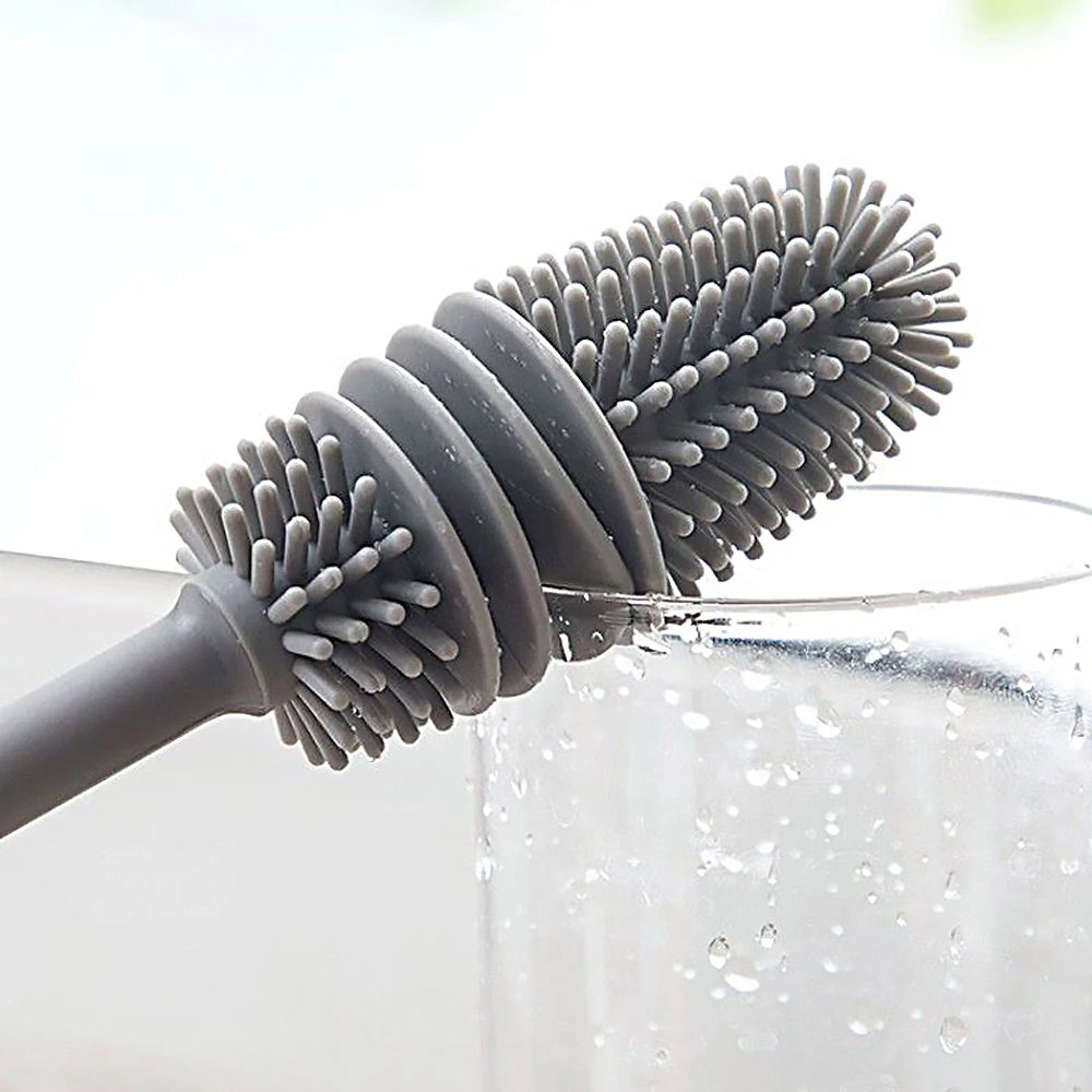 Brosse à bouteilles en Silicone,ou Brosse amovible votre choix