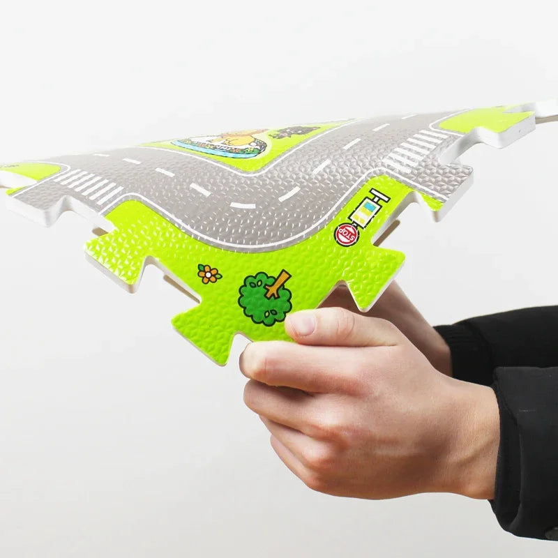 Tapis-Circuit-enfant-en-polymère-puzzle-à-construire
