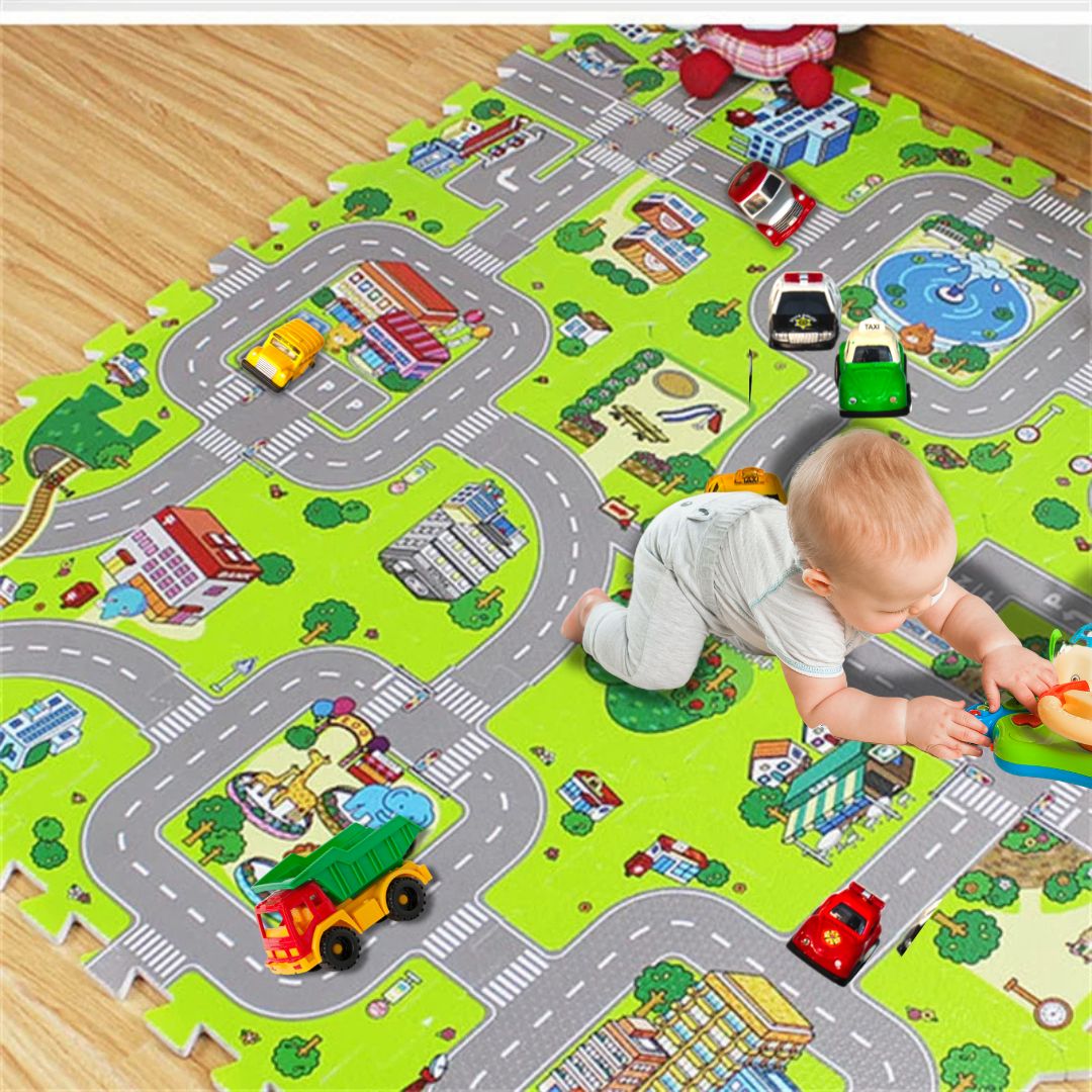 Tapis-Circuit-enfant-petites-voitures-jouets-et-camion-bébé