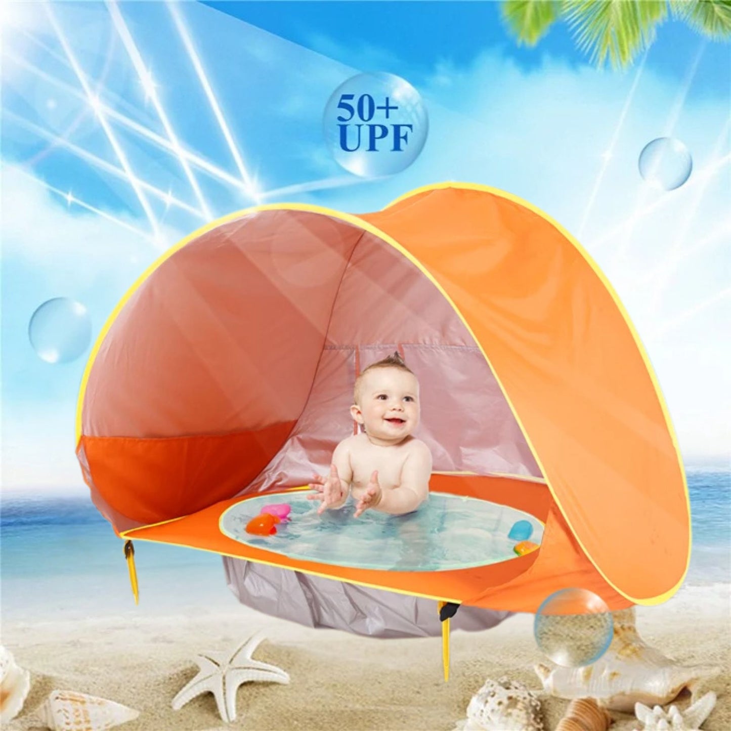 Tente-de-plage-bébé-bassin-profondeur-ajustable-tissus-spécialisé-protection-UV-50