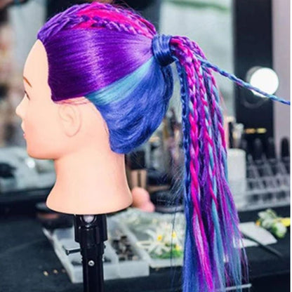 tête à coiffer 3 couleurs pour coiffure originale et amusantes pour les enfants