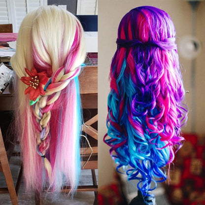 Tête à coiffer couleurs variées
