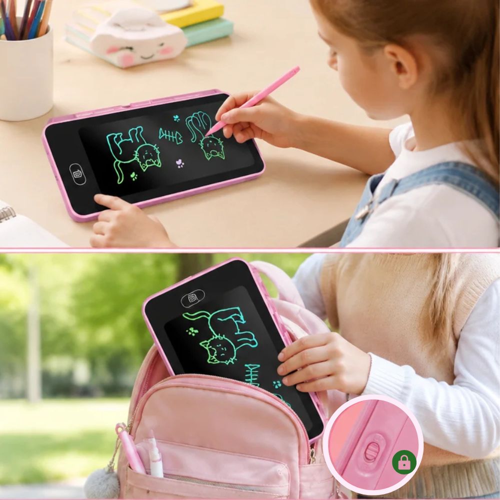 trousse scolaire LCD pour calculer, noter, griphoner enfant et adolescent 