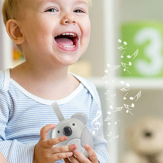 le toute mignonne Veilleuse bruit blanc en forme d'animal joue de la musique et fait des sons éveille la conscience phonétique pas à pas