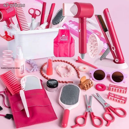 ensemble complet de 47 pièces de LUXE d'accessoires pour cheveux pour le jeux créatifs des fillettes  