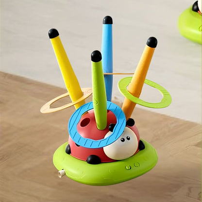 activités enfant le lancer des anneaux aur la coccinelle