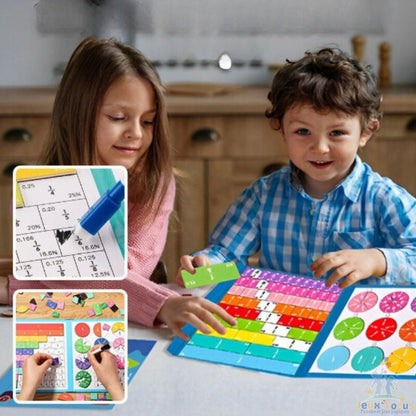 aide au devoir de mathématique le tableau de fraction magnétique