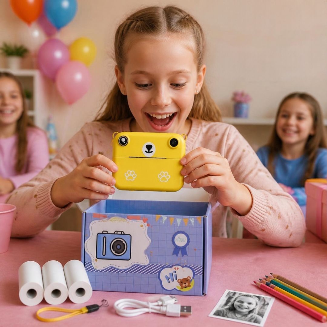 appareil photo enfant instantanné avec rouleaux impression thermique