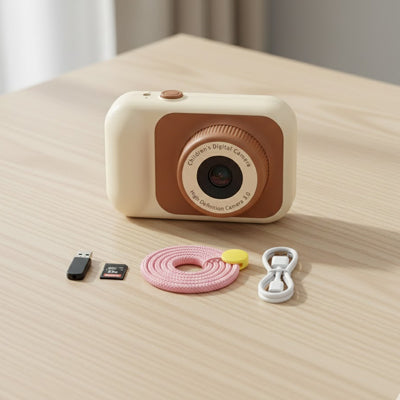 appareil photo enfant numérique grand ecran visualisation couleur brune