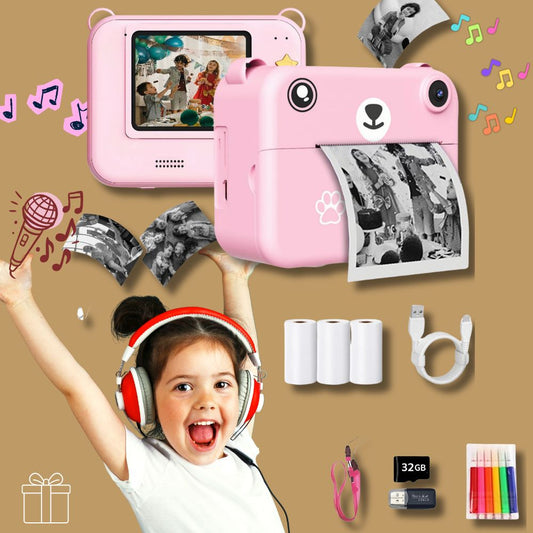 APPAREIL PHOTO INSTANTANÉ ENFANT | Impression Thermique  CLIC-OURSON™ 5+ans