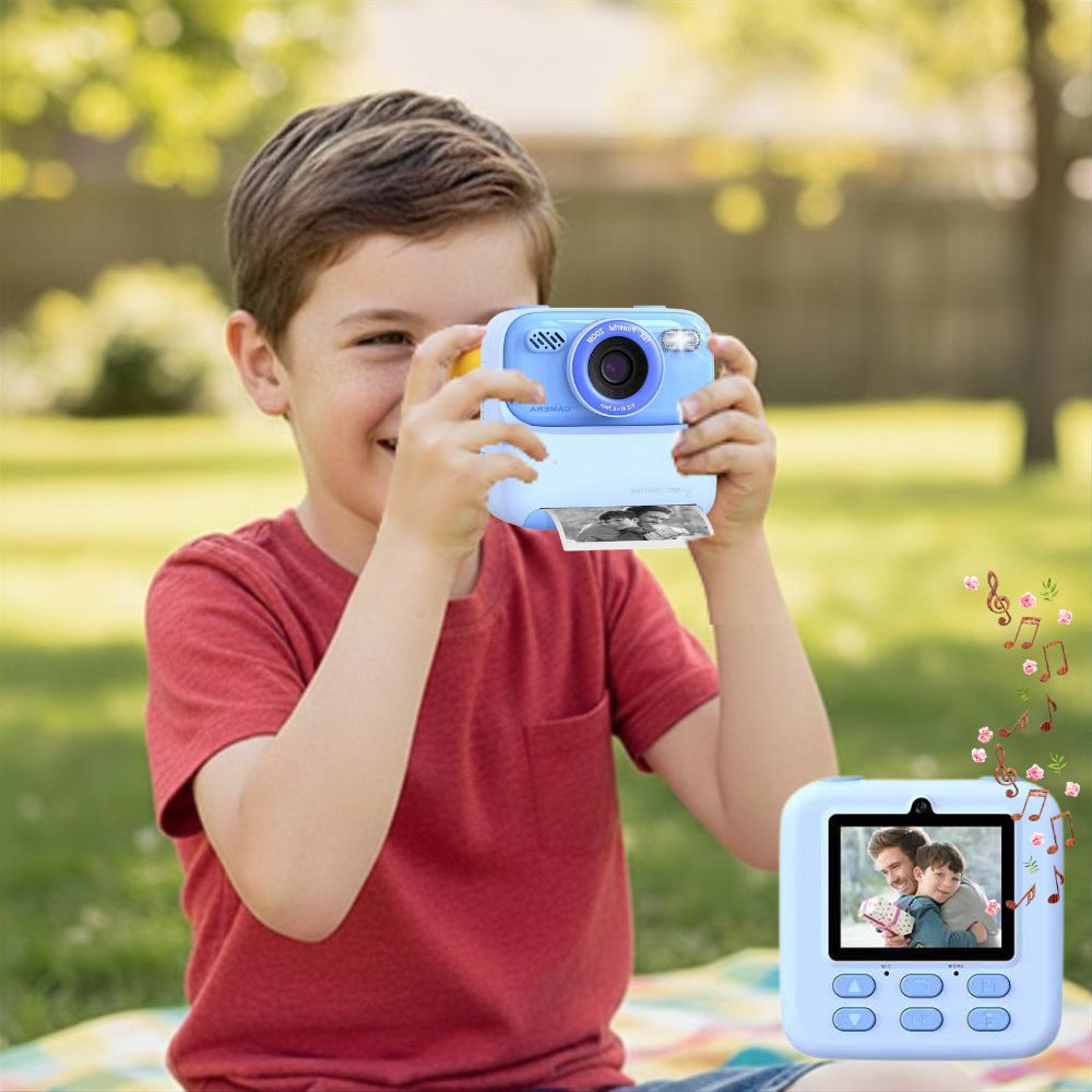le meilleur appareil photo instantané enfant, multifonction, vidéo, lecteur de musique,impression thermique, peu couteux...