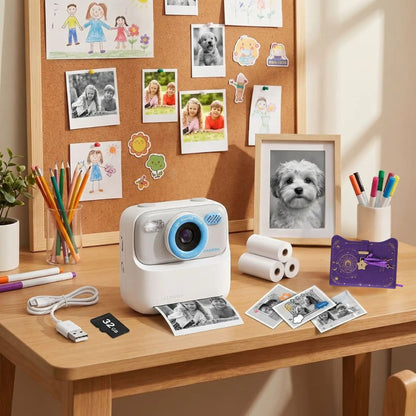 appareil photo instantané enfant créatif , lecteur de musique,scrapbooking, arts libres, éducatif, cadeau parfait