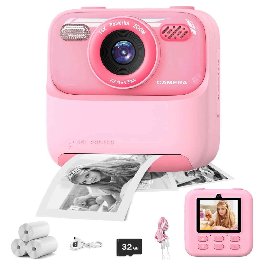 appareil photo instantane enfant rose robuste et qualité éléveé le préféré