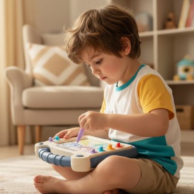 ardoise magique la tablette dessin  qui permet à l'enfant de dessiner et recommencer à l'infini
