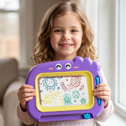ardoise magique pour dessiner, et recommencer à l'infini avec crayon magnétique