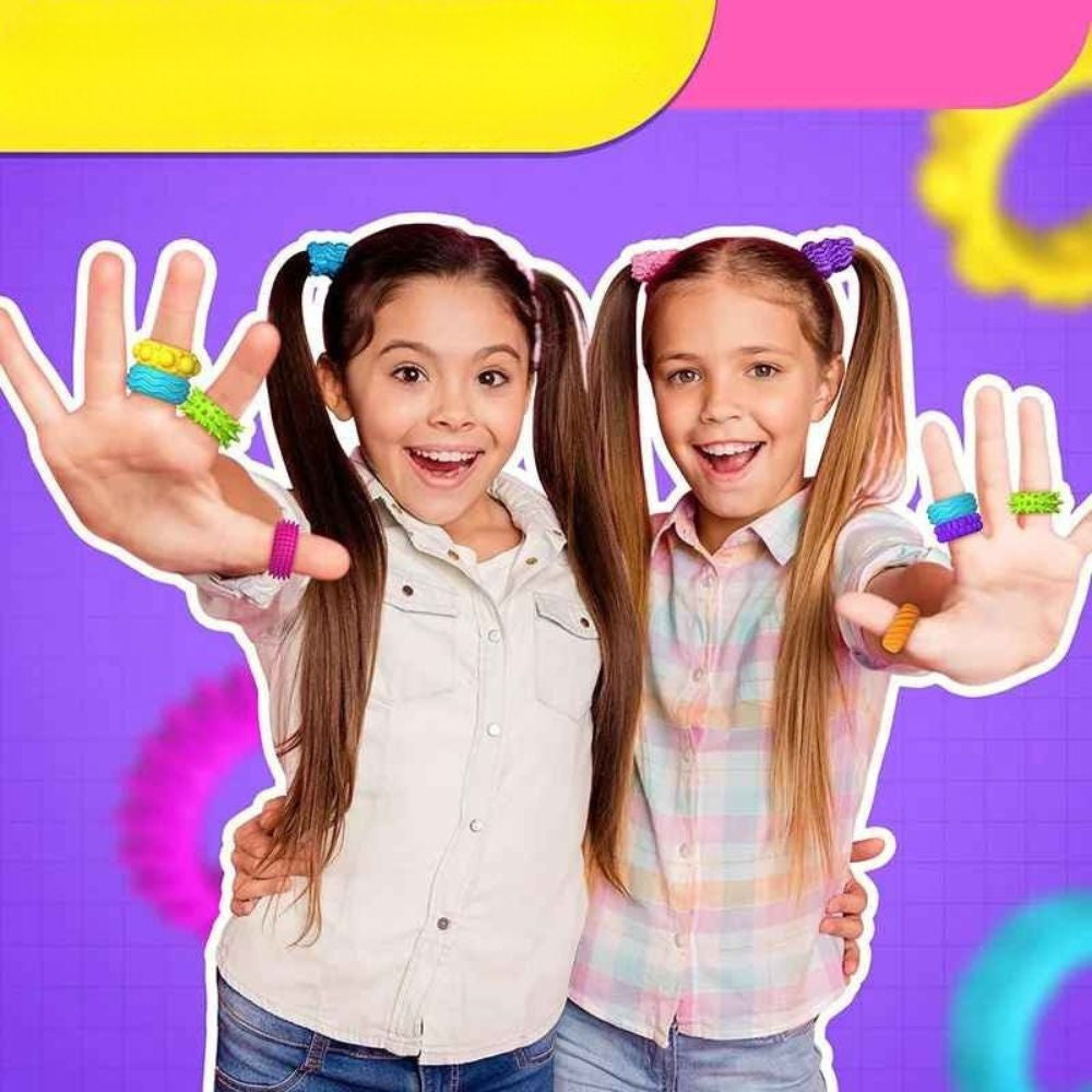 bague anti stress en silicone sensoriel pour les enfants qui sont plein d'énergie 