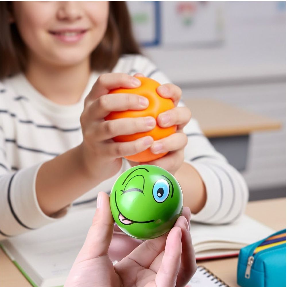 balle anti stress émoji ball de toutes les couleurs