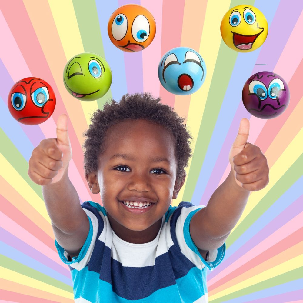 balle anti stress émoji couleur des émotions