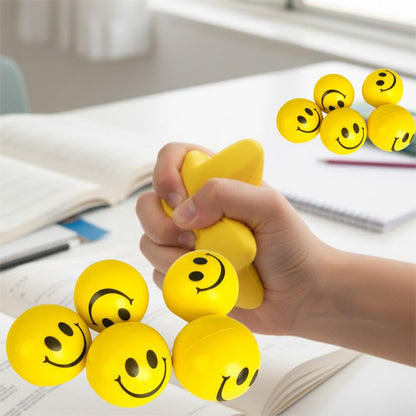 balle anti stress smiley jaune