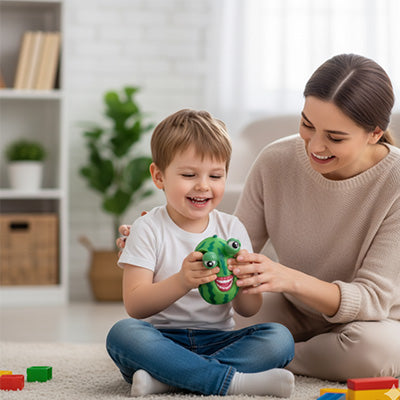   gamin régule ses émotions balle anti stress enfant 