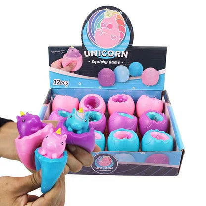 oeuf de licorne  balle anti stress cadeau de fête d enfant theme de licorne