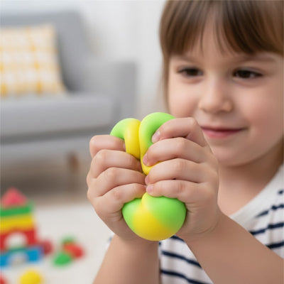 plaisir de presser à répétition la balle anti stresse qui change de couleur ultra douce pour enfant de 4+ans