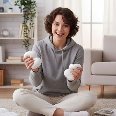 balle anti stress spongieuse cube tofu magique résistant 