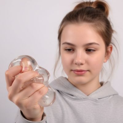 balle anti stress à presser pour calmer l'anxiété de l'enfant