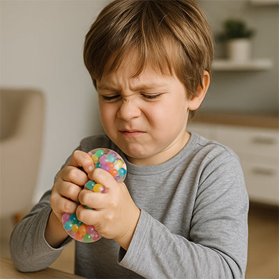 un fidget toy populaire la balle anti stress  bulles colorées