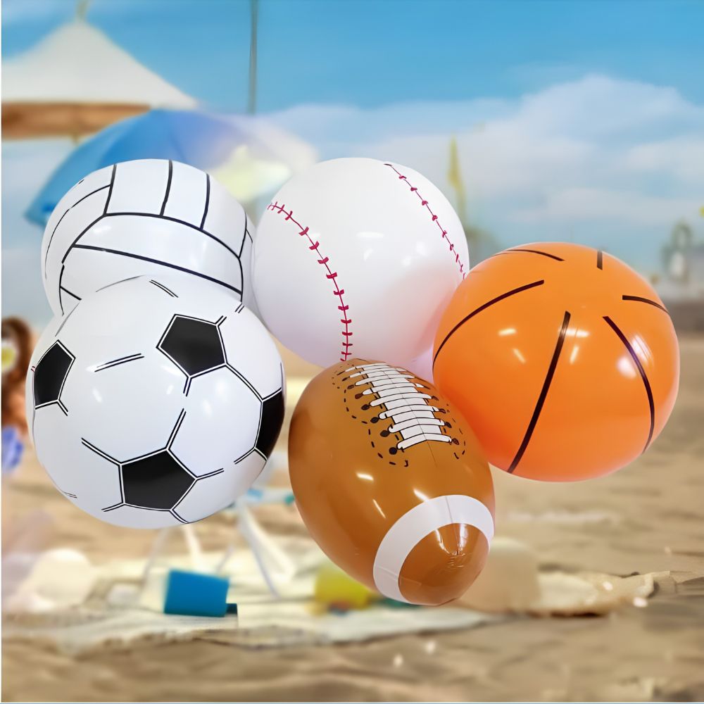 ballon gonflable de plage thématique les sports d'équipe