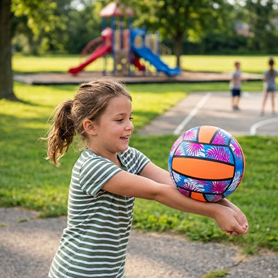 apprendre les touche de volleyball en douceur avec ce ballon volley doux et léger sans risque de blessure