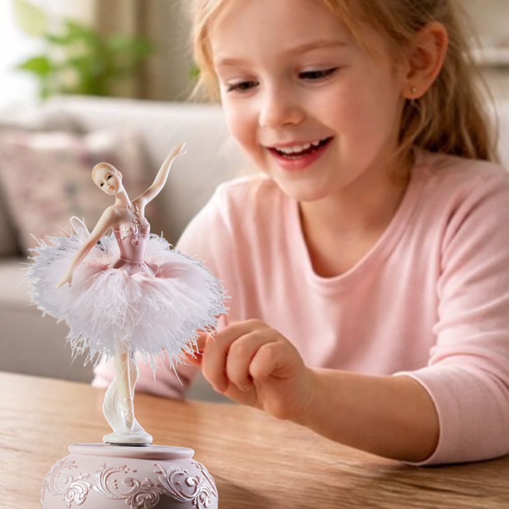 Boite a musique pour fille ballerine rose douceur cadeau apaisement musical