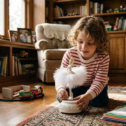 Boite a musique pour enfant ballerine tutu blanc calme musical