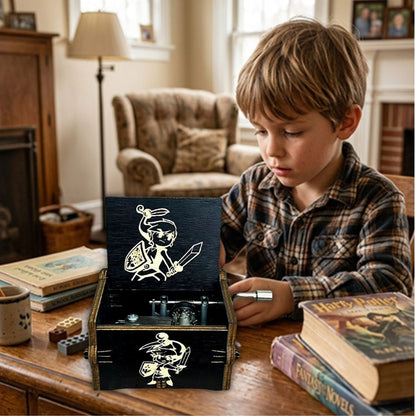 Boite a musiquede Zelda boitier 6cm en bois avec manivelle