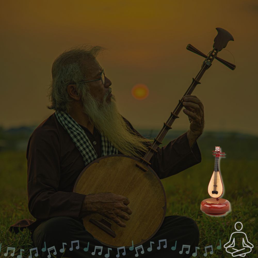 boite a musique enfant originale en forme de Luth moderne musique douce et relaxante