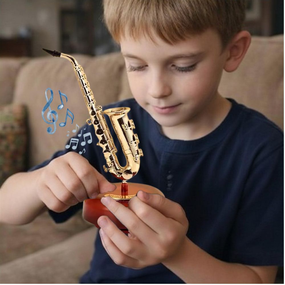 boite a musique enfant saxophone modèle réduit fascinant