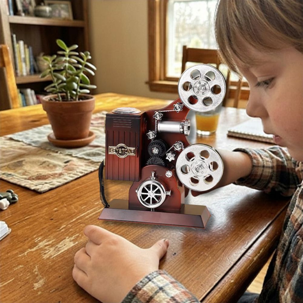 boite a musique enfant projecteur cinéma modèle réduit mignon