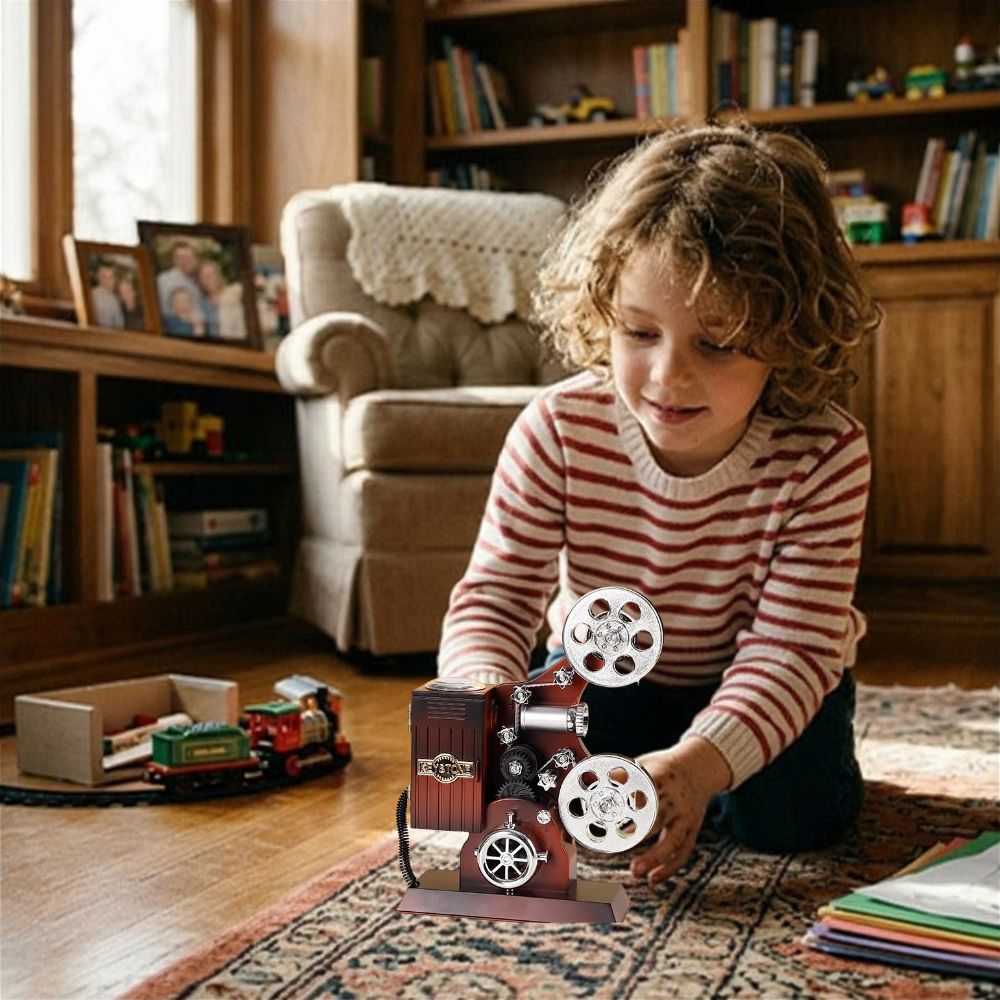 boite a musique enfant projecteur de film modèle réduit jouet et décoration