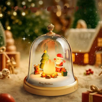 version cloche de Noël de la boite a musique etveilleuse bébé du Père Noël