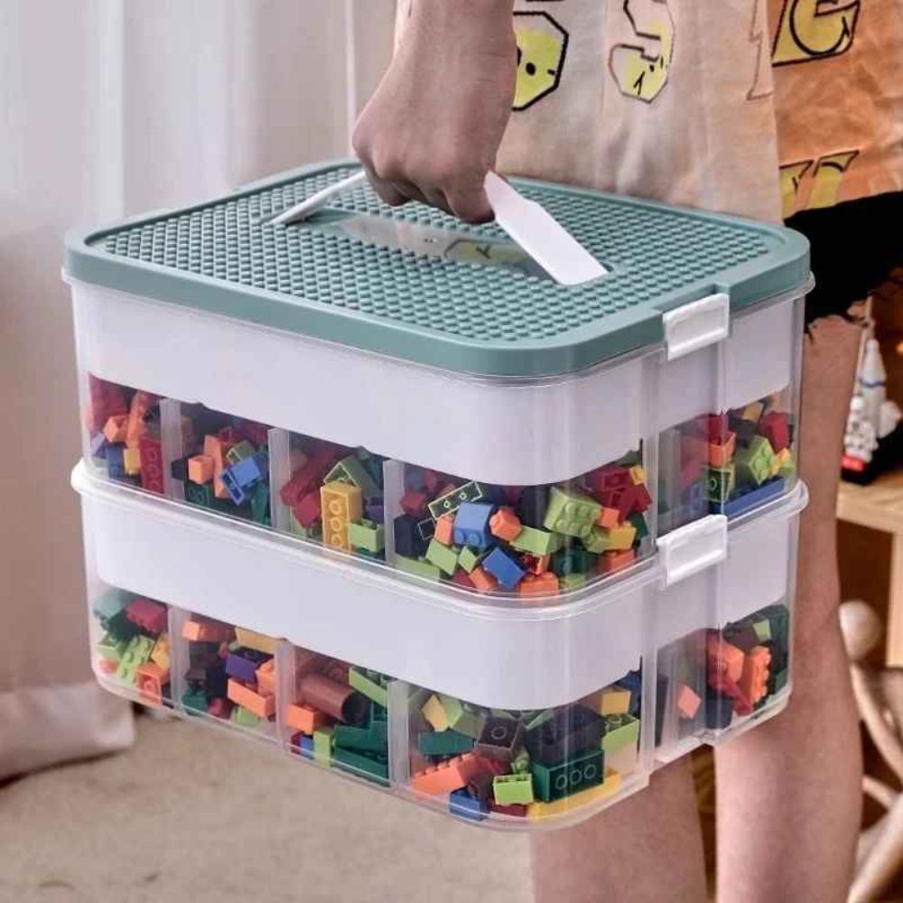 double boite en plastique pour blocs  triage