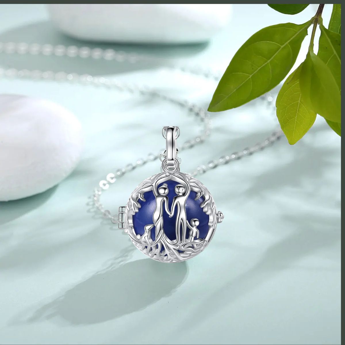 Bola de grossesse argent: La Famille 👨‍👩‍👦avec boule harmonie de 20mm👩🏻‍🍼🤰🏻 - JEUX - FOCUS