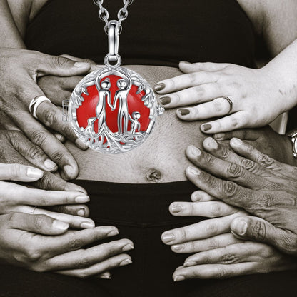 Bola de grossesse argent: La Famille 👨‍👩‍👦avec boule harmonie de 20mm👩🏻‍🍼🤰🏻 - JEUX - FOCUS