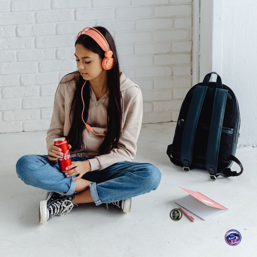 boule anti stress gyroscopique pour fidget lors de ses travaux scolaire