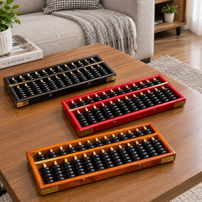 Boulier chinois, boules de calcul pour aide au devoir et soutien pédagogique à la maison, en bois de qualité 3 choix de teintes