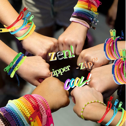 bracelet anti stress zip zipper pour tous les enfants cools sur la cour d'école 