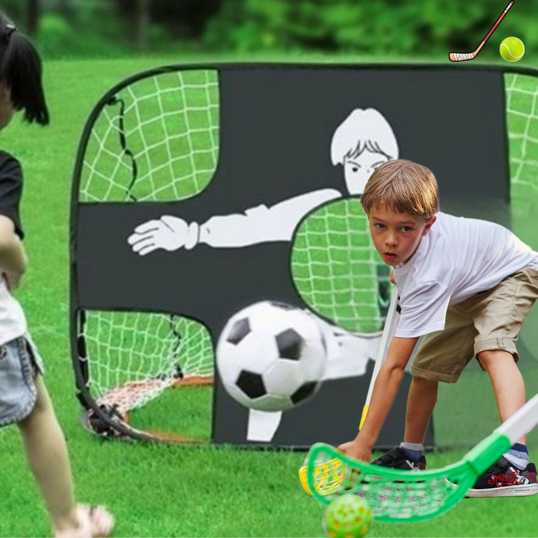 but de foot ou de hockey pour enfant tir de précision entrainement