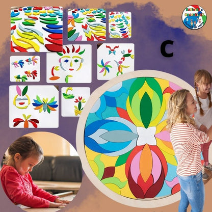 Puzzle 3d en bois |ARC-EN-CIEL🧩