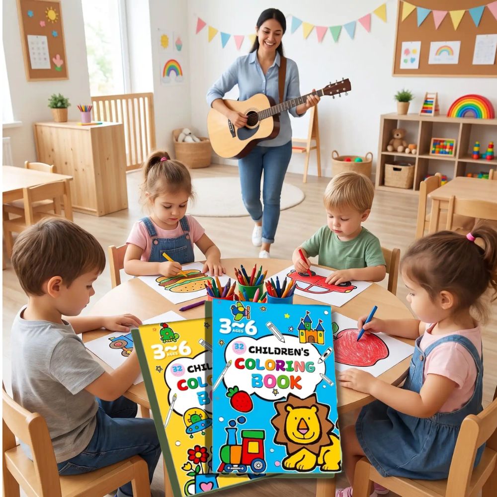 cahier de coloriage pour petits enfants de 3-6ans, activité anti stress calme et détente