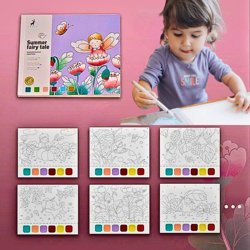 magnifique cahier pour dessin tout inclus pour explorer la peinture a l'eau