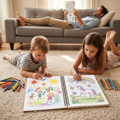 cahier de dessin spirale pour création artistique  enfant de bonne qualité donne de la valeur au travail de l'enfant